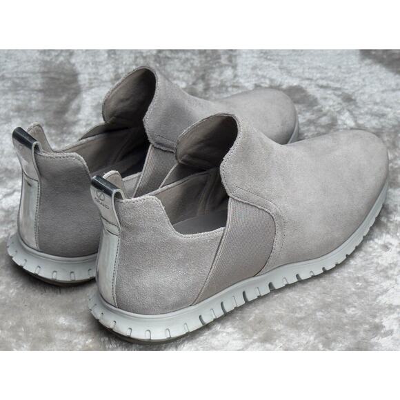 Cole Haan ZeroGrand Gray Suede Slip on Shoes Sneakers Ankle Boots Womens Size 7 - Picture 10 of 16